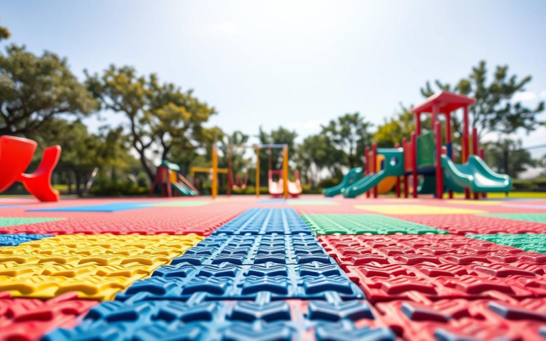 Playground safety tiles